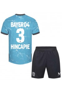 Bayer Leverkusen Piero Hincapie #3 Jalkapallovaatteet Lasten Kolmas peliasu 2023-24 Lyhythihainen (+ Lyhyet housut)